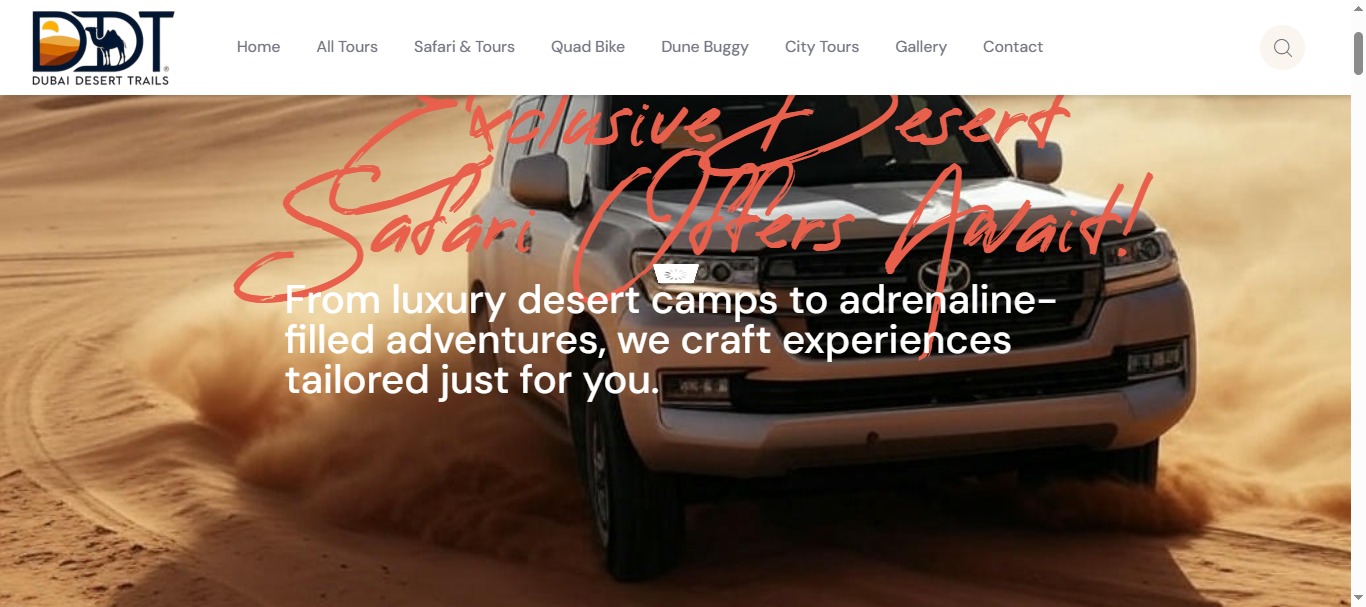 Dubai Desert Trails — Custom Tourism Website — image 1 of 4